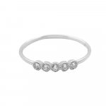 Sterling Silver CZ Bubble Ring (R-1495)