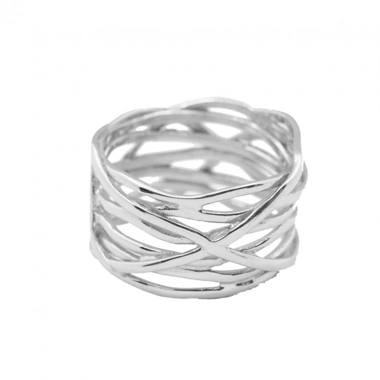Sterling Silver Thick Woven Ring (R-1499) - House of Jewellery