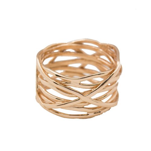 Sterling Silver Thick Woven Ring (R-1499)