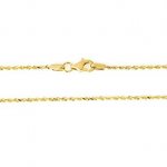 14K Yellow Gold Chain Necklace Rope 1.25mm (ROPE-010-14Y)