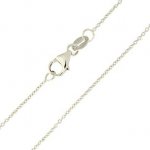 14K White Gold Cable Link Chain 0.8mm (WC013)