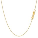 14K Yellow Gold Cable Link Chain 0.8mm (YC017)