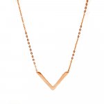 Plain 10K Gold 'V' Necklace (GC-10-1168)