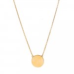Plain 10K Gold Circle Necklace 12mm (GC-10-1155)