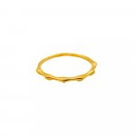 Plain 10K Gold Minimalist Bamboo Ring (GR-10-1077)