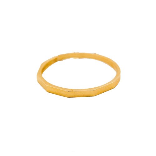 Plain 10K Gold Hexa Band Ring (GR-10-1088)