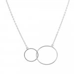 Plain 10K Gold Interlocked Circle Necklace (GC-10-1173)