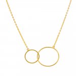 Plain 10K Gold Interlocked Circle Necklace (GC-10-1173)