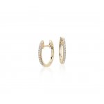 Diamond 14KT Gold Huggie Earrings .11CTW (GHUG-14-1000)