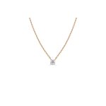Diamond 14K Gold Single Stone Necklace (GC-14-1002)