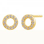 Silver Assorted CZ Stud Earrings Circle of Life (ST-1021)