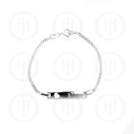 Silver ID Bracelet Curb Baby( IDB-B-5)