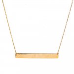 Plain 10K Gold Large Bar Necklace (GC-10-1156)