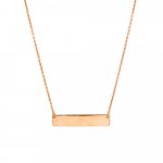 Plain 10K Gold Bar Necklace (GC-10-1153)