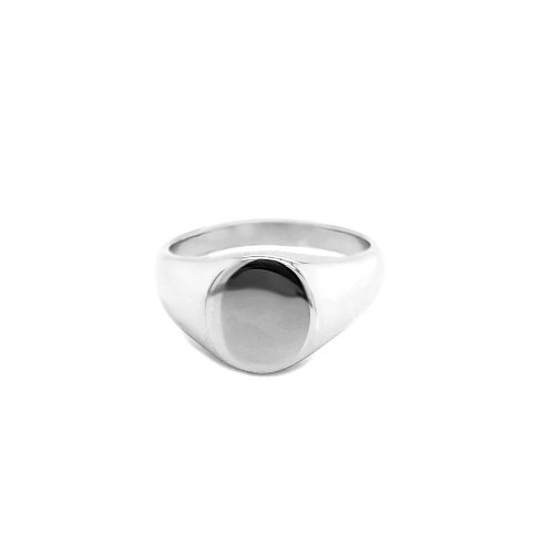 Sterling Silver Plain 11mm Signet Ring (R-1548)