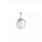 Silver Plain Small Oval Locket (LOC-OP-1061)