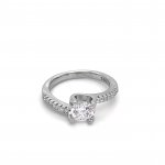 Sterling Silver CZ Classic Bypass Engagement Ring (R-1386)
