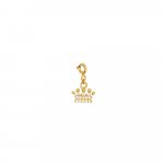 Sterling Silver CZ Crown Clip-On Pendant (P-1439)