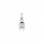 Sterling Silver CZ Power Cord (P-1444)