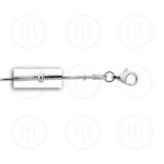 Silver Plain Anklet D/C Snake and Ball 2.2mm (ANK-1009)