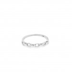 Sterling Silver Plain Mini Chain Link Ring (R-1571)
