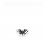 Sterling Silver Monochrome Butterfly Toe Ring (TR-1037)