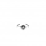 Sterling Silver Single Blooming Daisy Toe Ring (TR-1038)