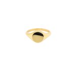 Plain 10K Gold Round 10mm Signet Ring (GR-10-1076)