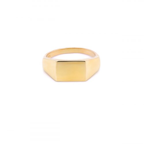 Plain 10K Gold Signet Ring (GR-10-1072)