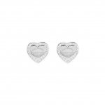 Sterling Silver Tiffany Inspired CZ Heart Studs (ST-1463)