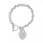 Silver Tiffany Inspired Dangling Heart Fancy Chain TH-2 (HEAVY)