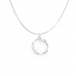 Sterling Silver Multi-Shaped CZ Circle of Life Necklace (N-1418)