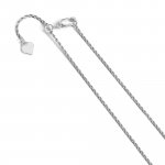 Adjustable Rhodium Plated Rope Chain (ROPE30-RH-ADJ)