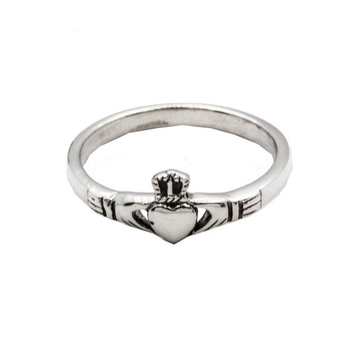 Silver Plain Claddagh Extra Small Ring (R-1130-XS)