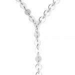 Sterling Silver Disk and Loops Lariet (N-1432)