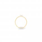 Sterling Silver Gold Plated Pearl Bubble Ring (R-1577)