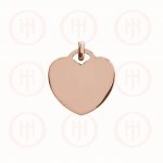 Silver Heart Dog-Tag Pendant (DT-H-101)