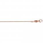 Sterling Silver Rose Gold Plated Fancy Chain Omega Round  (OMEGAR1-R) 1mm