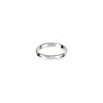 Silver Plain Hammered Band Ring (R-1193)