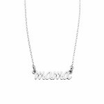 Sterling Silver Rhodium Plated "Mama" Nameplate Necklace (N-1437)