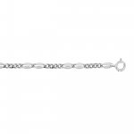 Sterling Silver Curb with Square Anklet (ANK-1086)