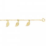 Sterling Silver Dangling Leaf Anklet  (ANK-1087)