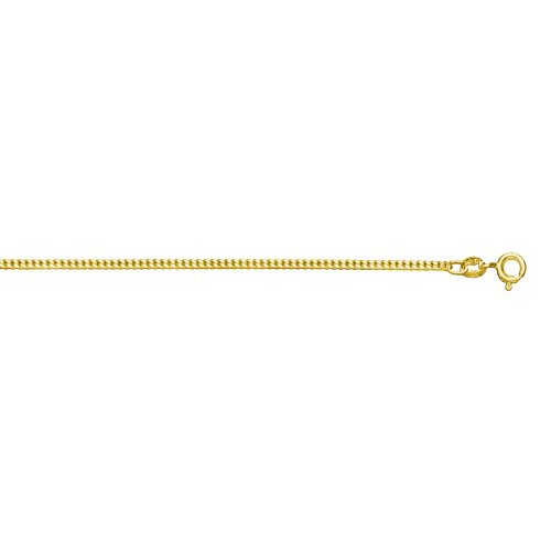 Sterling Silver Gold Plated Curb Chain (GD35-G) 1.2mm