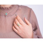 Double Tear Drop Turquoise Ring (R-1419-T)