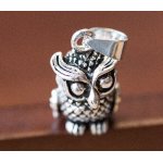 Silver Movable Pendant OWL SMALL (P-1057)