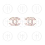 Sterling Silver Assorted CZ Cḣanel Inspired Stud Earrings (ST-1070)
