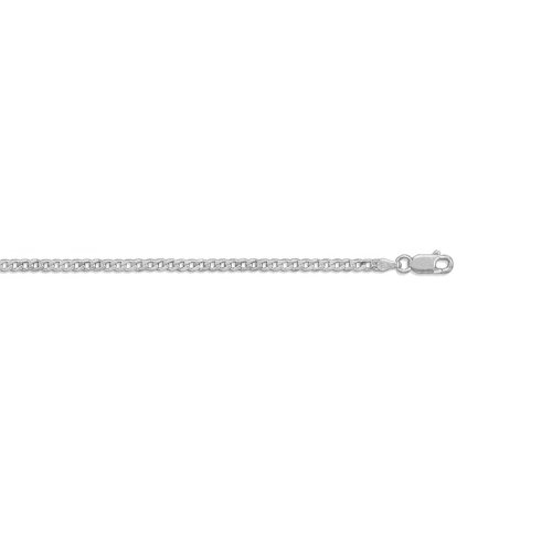 Silver Basic Curb Chain Rhodium Plated 1.9mm (GD60-RH)