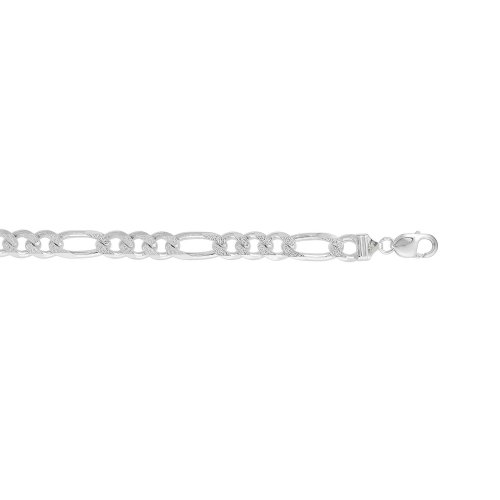 Silver Basic Chain Figaro Pave 4.7mm (FIGPAVE120)