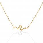 10K Yellow Gold Minimal Snake Necklace (GC-10-1177)