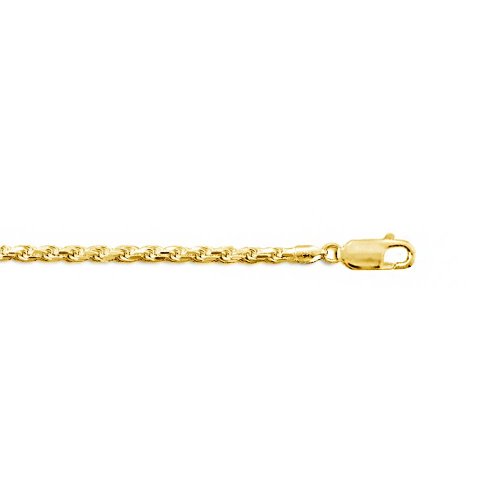 Sterling Silver Gold Plated Basic Rope Chain 2.0mm (ROPE40-G)